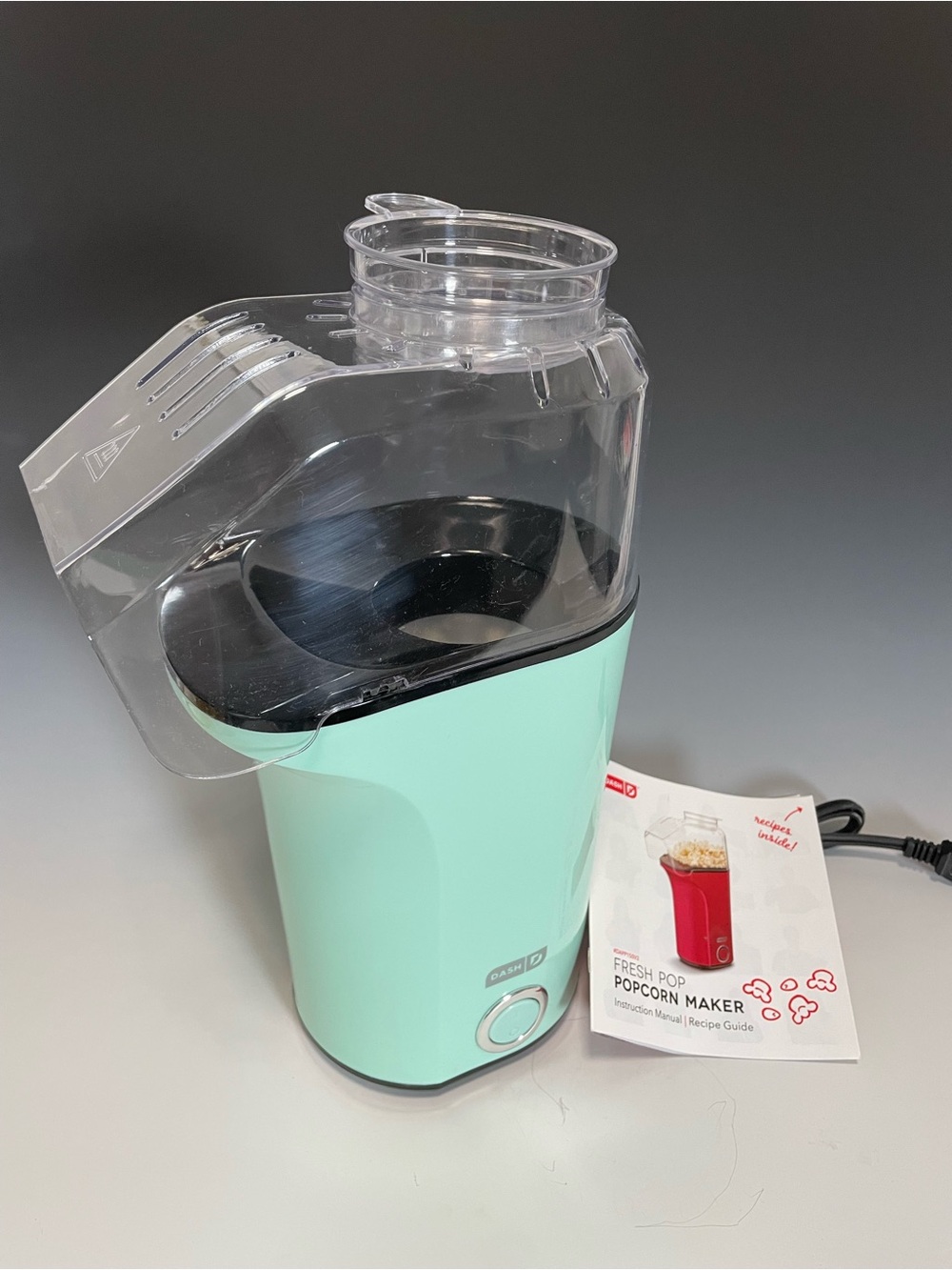 Dash 16 Cup Electric Popcorn Maker - Aqua, 1400W, Easy Clean, Cute and Compact